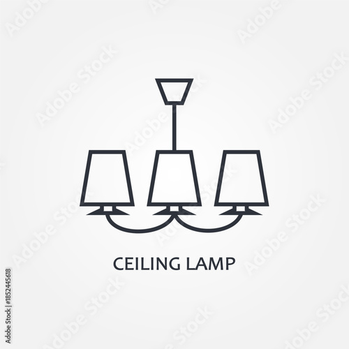 ceiling lamp icon design vector template
