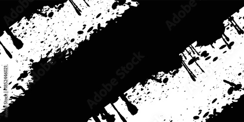 Drak Oil melting, dripping down oil streams. Flat graphic vector illustration background