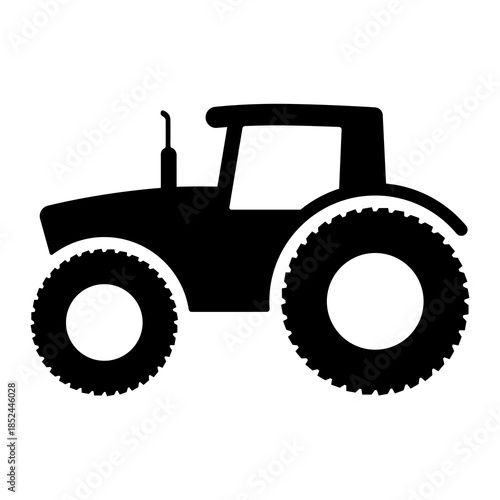 A tractor icon symbol isolated on white background. Editable EPS 10 vector graphic.