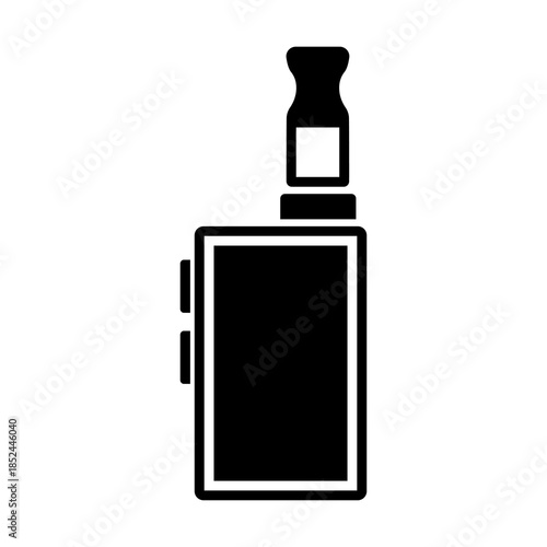 Vaporizer, vape pen icon symbol. Electronic cigarette or E-cigarette for vaping. Equipment for smoking. Editable EPS 10 vector illustration.