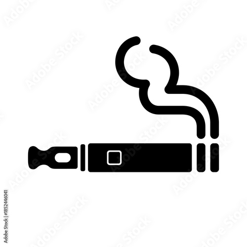 Vaporizer, vape pen icon symbol. Electronic cigarette or E-cigarette for vaping. Equipment for smoking. Editable EPS 10 vector illustration.