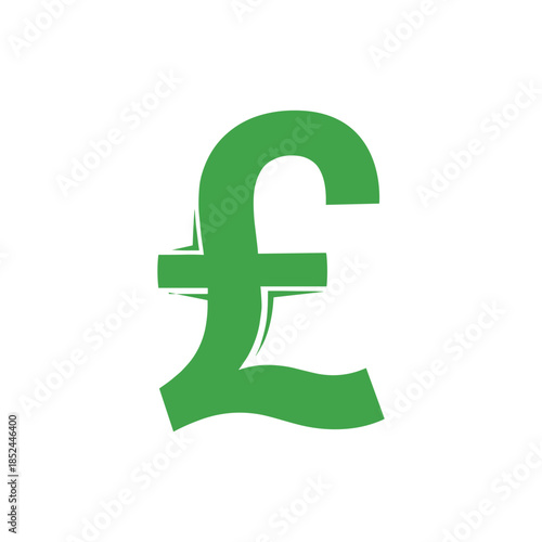 Green pound sign representing currency and financial transactions.