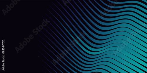 Premium Futuristic neon texture with vibrant shades of blue green gradients and bright smooth fluted vertical lines. Bold dynamic design