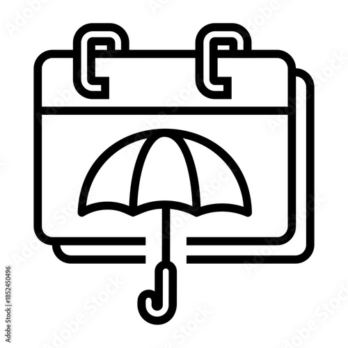 rainy season Line Icon