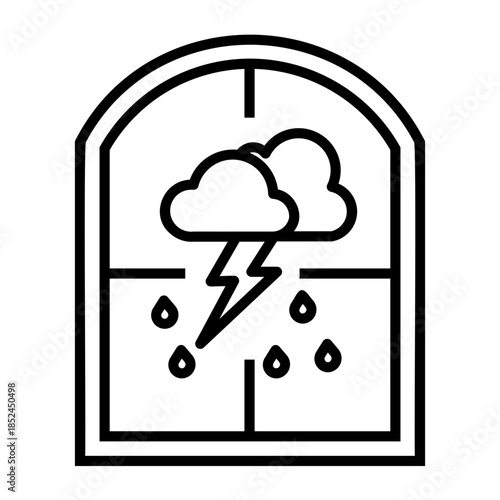 rainy season Line Icon
