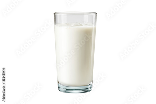 Glass of milk isolated on a transparent background drink beverage 1 dairy