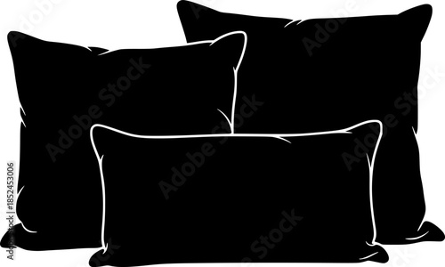 bed illustration bedding silhouette bedroom