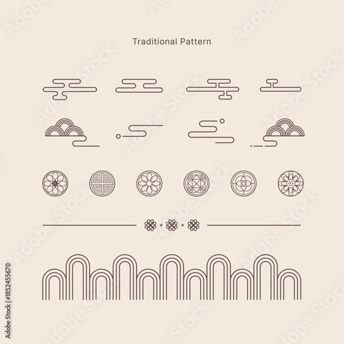 전통문양 일러스트 디자인