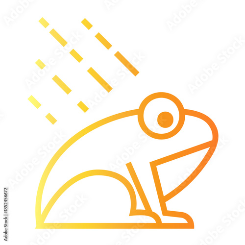 Canvas Print rainy season Line Gradient Icon