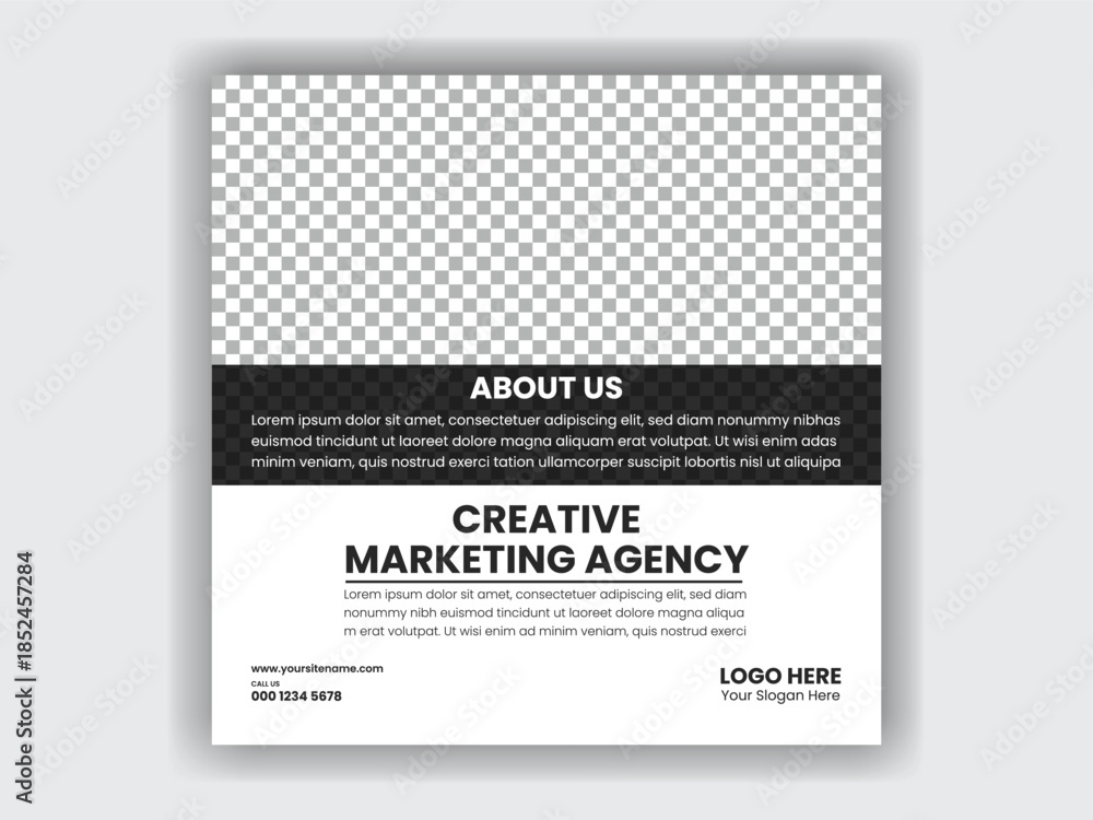 Fototapeta premium Digital Marketing Services Social Media Post Template