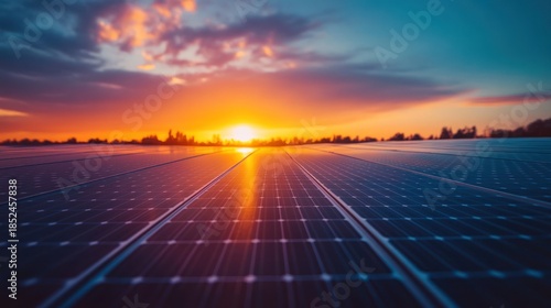 Wallpaper Mural Solar Panels at Sunset Torontodigital.ca