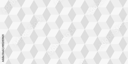 Abstract white cube grid polygon decoration block hexagon geometric texture background. block construction surface cubic wall square creative business texture backgroud.	