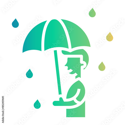 rainy season Gradient icon