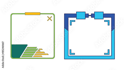 Colorful blank infographic templates for presentations and reports with modern design elements