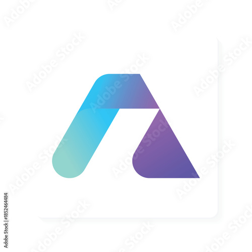 Free Download modern minimalist logo of the initial letter A - GFXLoad