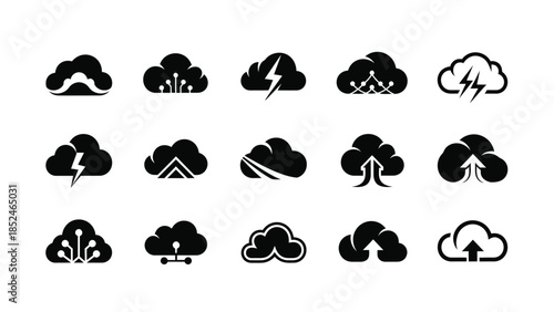 Collection of weather icons representing various conditions