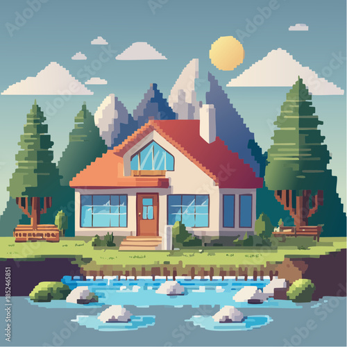 3d render of a modern interior