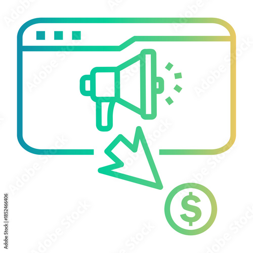 sponsored Line Gradient Icon