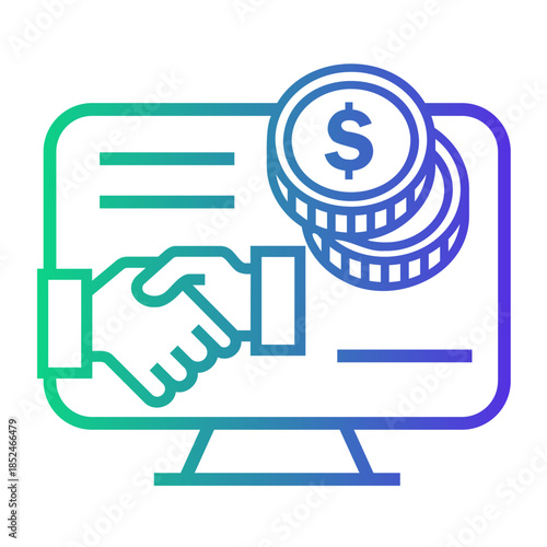 sponsored Line Gradient Icon