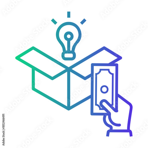 sponsored Line Gradient Icon