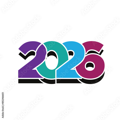 2026 design for new year logo vector