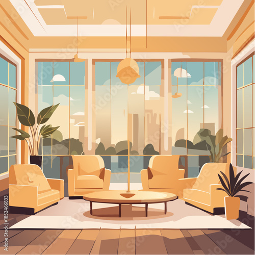 3d render of a modern interior