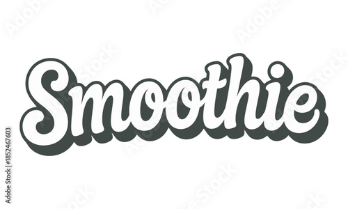 Smoothie text logo word, vector illustration