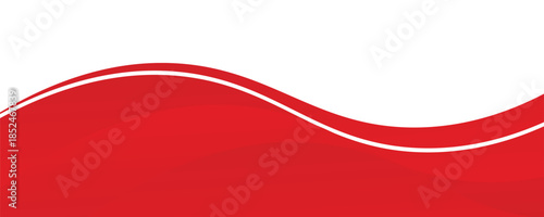 Abstract red line background curve element with white space for text and message design, overlapping layers. vector illustration eps10
