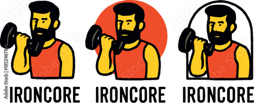 Three Men Exercising with Dumbbells and Jump Rope