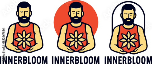 Three Men Holding Flowers in Red Shirts Innerbloom