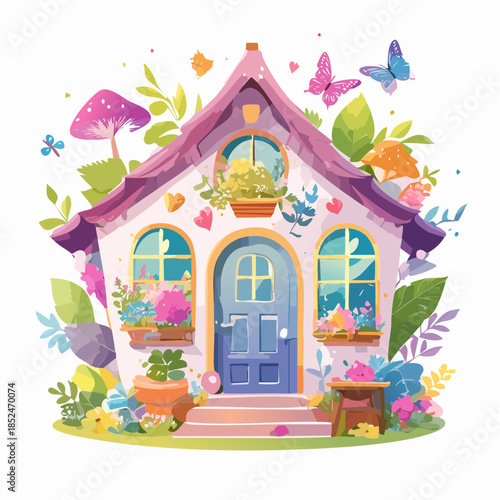 modern office building in night