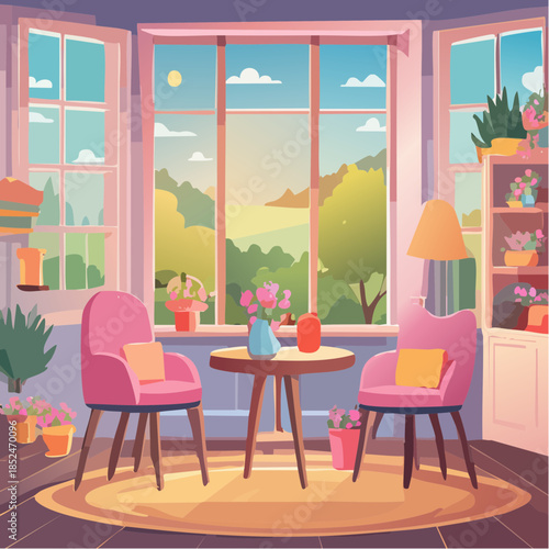 modern office building in night