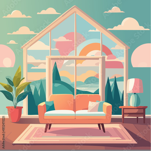 modern office building in night