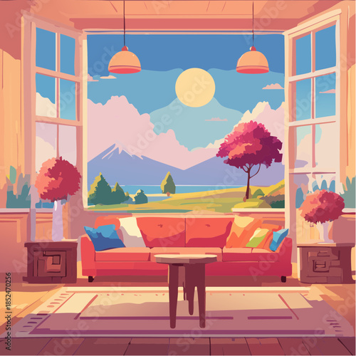 modern office building in night