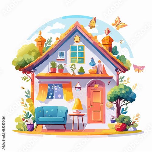 modern office building in night