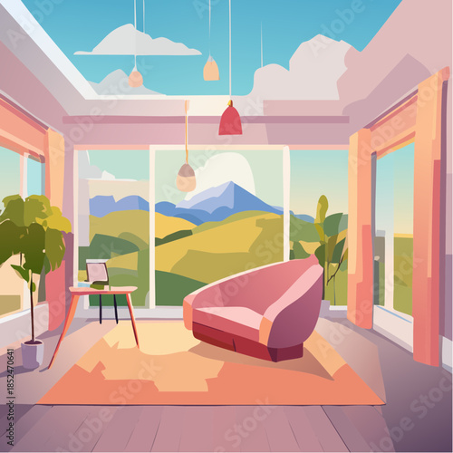 modern office building in night