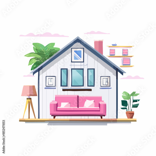 modern office building in night