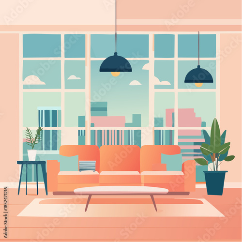 modern office building in night