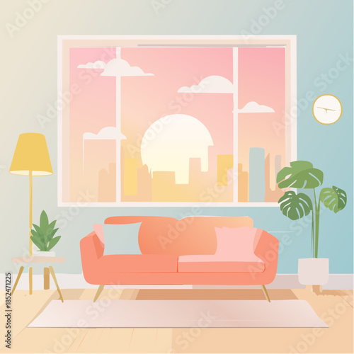 modern office building in night