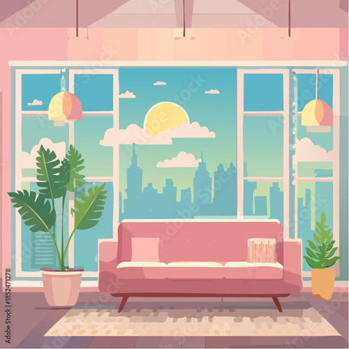 modern office building in night