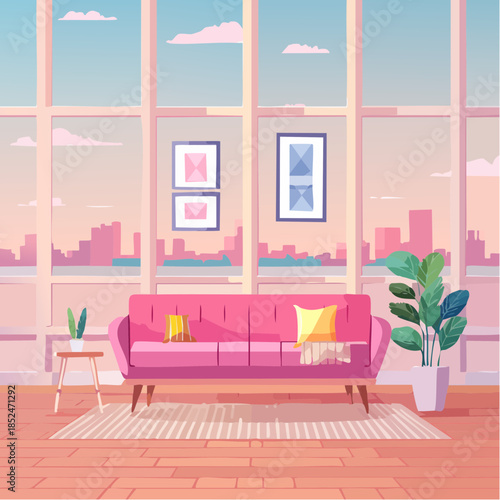 modern office building in night