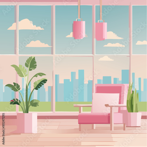 modern office building in night