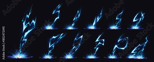 Professional flash electric graphics for atmospheric scene storm creation vector