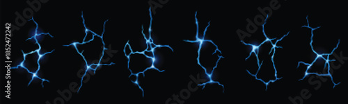 Vibrant blue lightning sparks for energy and banners electricity vector