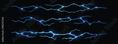 Vibrant blue lightning sparks for energy and electricity banners vector