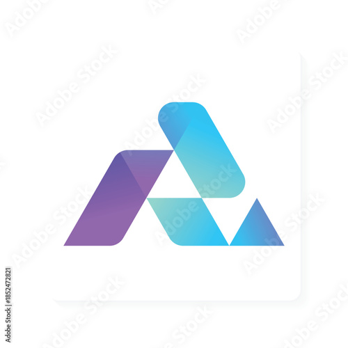 Free Download modern minimalist logo of the initial letter A - GFXLoad