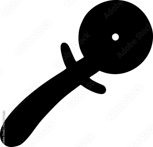 Pizza Cutter Vector Silhouette Illustration