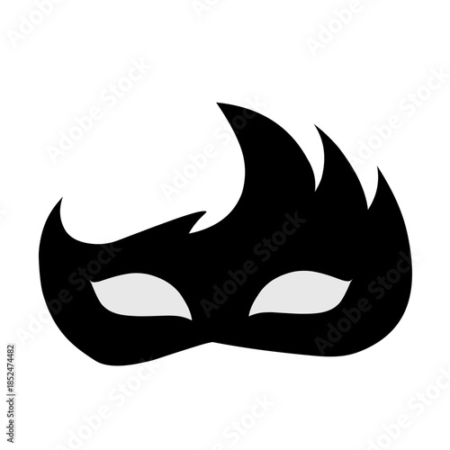 Superhero mask silhouette vector