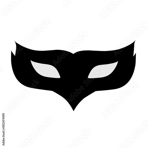 Superhero mask silhouette vector