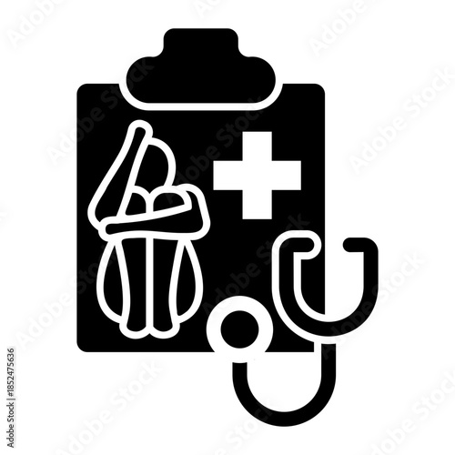 medical examination Solid icon